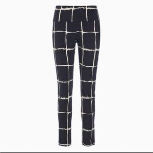 Bitte Kai Rand Magic Fold Waist Pull On Pant Black/White Grid Pattern Women's XS